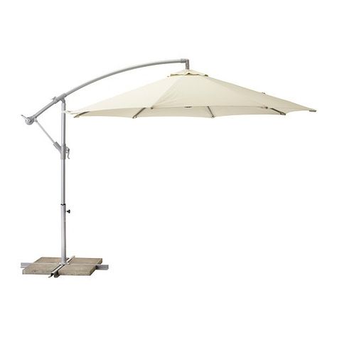 Karlso shade umbrella from Ikea via Gardenista Kitchen Yellow, Beautiful Outdoor Furniture, Fabric Blocks, Ultraviolet Radiation, Shade Umbrellas, Patio Inspiration, Garden Parasols, Parasol Base, Outdoor Furniture Decor