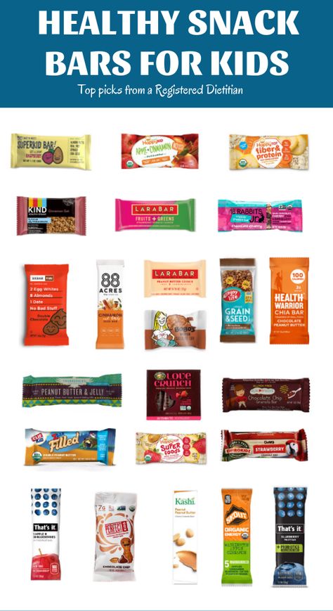 This list of healthy store bought granola bars for kids features top picks for snack bars from a Registered Dietitian. All have seven grams of added sugar or less and include some protein and fiber. Granola Bars For Kids, Snack Bars For Kids, Healthy Store Bought Snacks, Granola Brands, Healthy Kid Snacks, Store Bought Snack, Chocolate Chip Granola Bars, Healthy Snack Bars, Snack Ideas For Kids