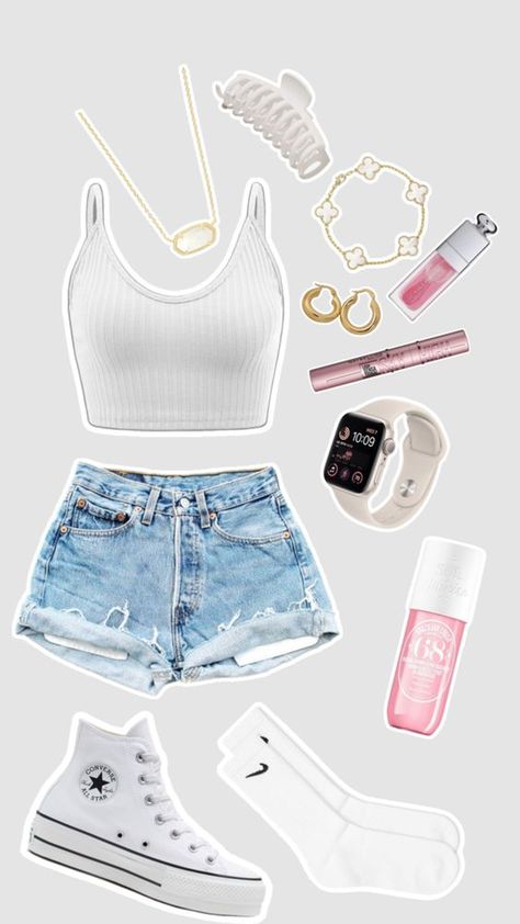 Cute Teenage Summer Outfits, Hoț Girl Summer Must Haves, Cute Cruise Outfits For Teens, Cute Summer Outfits For Teens Aesthetic, Out Fit Inspo Teens Summer, Cute Outfits For Teen Girls For Summer, Teen Vacation Outfits, Hoț Girl Summer Outfit, Spring Outfits Teenage Girl