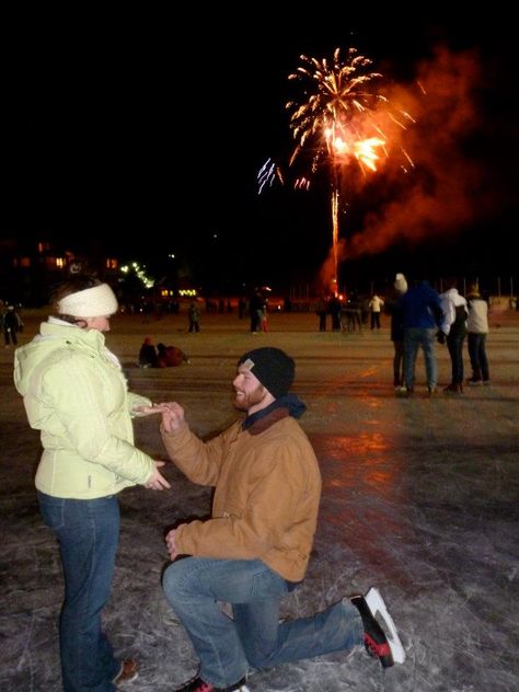 The proposal at Keystone Resort on New Year's Eve Nye Proposal, New Years Eve Proposal, New Year’s Eve Proposal, Christmas Time Proposal Ideas, Winter Outdoor Proposal Ideas, Proposal With Fireworks, New Years Eve Weddings, Bridal Guide, New Year’s Eve