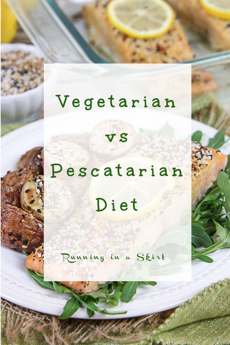 Pescatarian vs Vegetarian Diet - Everything You Need to Know to Switch. Includes information on both lifestyles including the health benefits, what you can and can't eat and how to do it. Includes the start of a Pescatarian for Beginners Guide including meal plans, meal prep and healthy recipes and dinner ideas. Also includes some comparision to the vegan and flexitarian diet. / Running in a Skirt #pescatarian #vegetarian #vegan #pescatarianforbeginners #healthyliving #diet Pescatarian Potluck Recipes, Pescatarian Diet For Beginners, Nutritionist Meal Plan, Pescatarian Diet, Meatless Dishes, Pescetarian Recipes, Flexitarian Diet, Pescatarian Recipes, Fitness Community