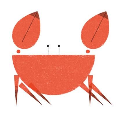 Simple Watercolors, Crab Illustration, Best Leather Sofa, Crab Art, Recipe Drawing, Wall Banner, Sea Shore, Affinity Designer, Geometric Animals