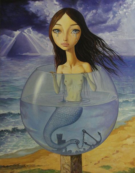 Lilith in Pisceas photo: “The Little Mermaid” © Borda Displayed here by kind permission of the artist Pisces Art, Black Moon Lilith, Mermaids And Mermen, Surrealism Painting, Black Moon, Pop Surrealism, A Mermaid, Inspiration Art, Surreal Art