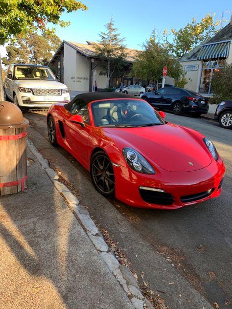 Red Porsche Convertible, Porche Car, Porsche Convertible, Porsche Boxster, Porsche Carrera, Super Luxury Cars, Fancy Cars, Red Car, S Car