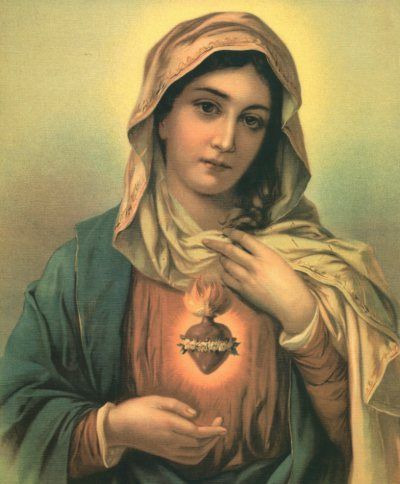 Immaculate Heart of Mary Sacred Heart Of Mary, Divine Mercy Image, Mary Day, Immaculate Heart Of Mary, Heart Of Mary, Immaculate Heart, Jesus And Mary Pictures, Mama Mary, Lady Of Fatima