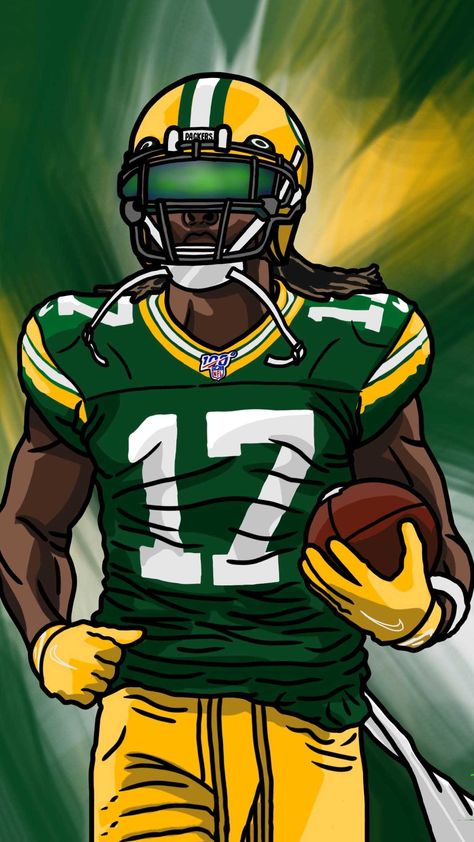 Davante Adams Wallpaper, Green Bay Packers Wallpaper, College Football Art, Davante Adams, Football Drawing, Green Bay Packers Logo, Nfl Football Art, Nfl Photos, Medieval Tapestry