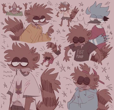 The Regular Show Fanart, Mordecai And Rigby Fanart, Rigby Regular Show Fanart, Regular Show Art, Regular Show Fanart, Regular Show Rigby, Rigby Regular Show, Swag Art, Wow Art