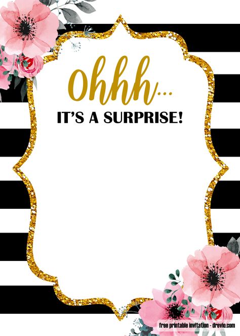 FREE Printable Surprise party Birthday Invitation Templates | FREE Invitation Templates - Drevio Surprise Party Invitations Template, Surprise Birthday Ideas, Free Party Invitations, Birthday Party Invitations Free, Surprise Party Invitations, Surprise Birthday Invitations, Surprise Birthday Party, 60th Birthday Invitations, Free Printable Invitations