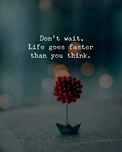 Don't wait, life goes faster than you think life quotes quotes quote life motivation image quotes picture quotes motivation quotes Inside Out Quotes, Than You, Outing Quotes, Take It Back, Tumblr Image, Push It, Quote Life, Social Networking Sites, Facebook Image