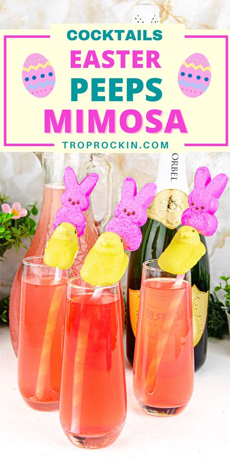 Love easy Easter cocktails? This Easter brunch recipe is simple and easy to make in a large batch to serve a crowd. Made with strawberry lemonade and champagne, these Easter cocktails will look adorable on your Easter brunch table. Plus, they are sweet and refreshing! Serve up these Easter cocktails and your friends and family will adore them. Cheers! Easter Cocktails Drinks, Fun Easter Drinks, Easter Mimosa, Mimosa Ideas, Easter Brunch Cocktails, Summer Rum Drinks, Easter Brunch Drinks, Easter Cocktail Recipes, Easter Drinks