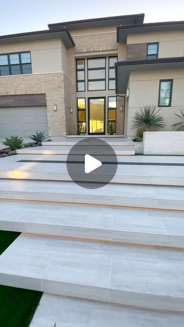 FOXTERRA Design | Landscape & Pool Design on Instagram: "Love your house but the outdoor space is lacking? Let us help you LOVE your yard too! 🙌🏼 
Comment “book” to connect with a designer today! 📩

#frontyard #entryway #driveway #frontdoor #frontyardlandscaping #frontyarddesign #landscapedesign" Foxterra Design, Entry Steps, Driveway Entrance Landscaping, Outdoor Water Features, Driveway Entrance, Front Yard Design, Design Landscape, Outdoor Living Room, Pool Design