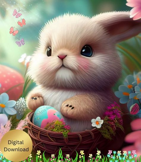 Easter Bunnies Pictures, Easter Bunny Pictures, Easter Festivities, Easter Cats, Rabbit Wall Art, Colorful Eggs, Easter Monday, Easter Wallpaper, Easter Prints