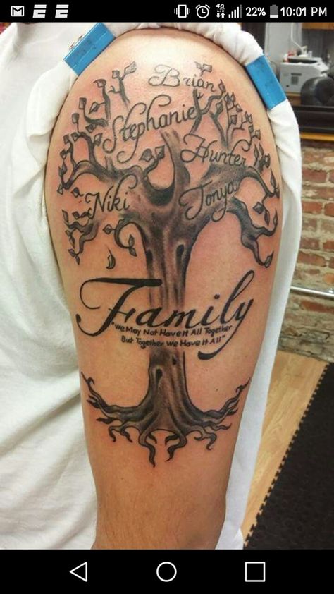 Celtic Tree Of Life Tattoo, Kurt Tattoo, Tattoo Mom, Family Tattoos For Men, Tree Tattoo Men, Tattoo Tree, Family Tree Tattoo, Family Tattoo Designs, Tattoos With Kids Names