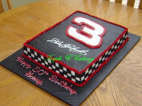 Dale Earnhardt Cake, Nascar Party Food, Nascar Cake, Nascar Birthday, Nascar Party, Racing Birthday, Race Car Cakes, Dale Earnhardt Sr, Groom Cake