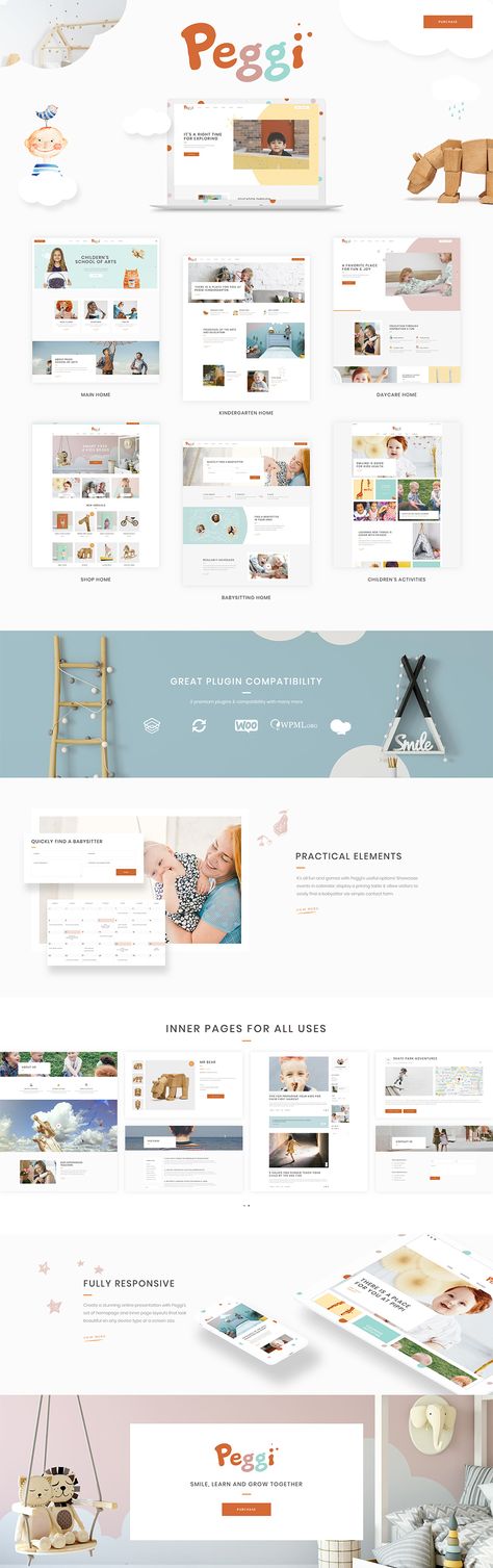 Childcare Website, Wix Web Design, Kids Web, Kids Inspo, Website Color Palette, Kids Interior Design, Interior Design Website, School Website, Web Ui Design