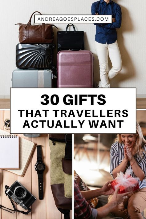 30 Travel Gifts that Travellers Actually Want Good Gifts For Travelers, Christmas Gifts For Travel Lovers, Travel Needs Products, Traveling Gift Ideas, Gifts For People Who Like To Travel, Christmas Gifts For Travelers, Traveler Gift Ideas, Gift For Traveler For Women, Gifts For Travelers Women Ideas