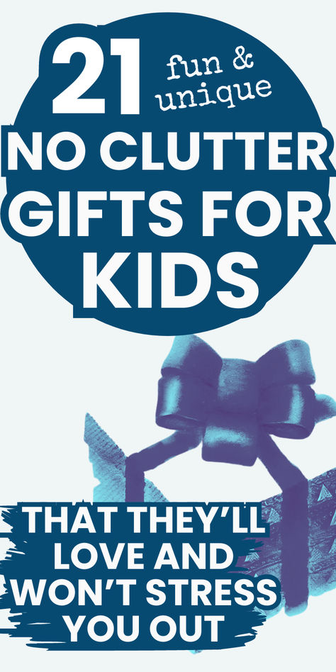 Looking for minimalist gifts that are still fun for kids? Don't miss these 21 fun non toy kids gifts that won't just sit on a shelf. You won't just find experience gifts on this list, there are lots of unique ideas that kids will love (and will make a minimalist mom less stressed!).  Find a no clutter gift for kids today! Unique Kid Gifts, Group Gifts For Kids, Unique Christmas Gifts For Kids, Non Toy Christmas Gifts For Kids, Gifts For Kids Who Have Everything, Clutter Free Gifts, Non Toy Gifts For Kids, Kids Birthday Gift Ideas, Experience Gifts For Kids