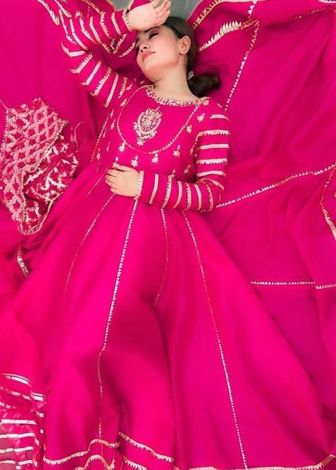 Beautiful Frocks, 3 Piece Outfit, Latest Dress Design, Kurti Designs Latest, Shocking Pink, Raspberry Pink, Engagement Dresses, Net Dupatta, Pakistani Designers