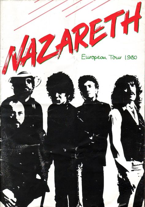 Nazareth. Tour book 1980. Nazareth Band, Rock Poster Art, Rock And, Band Poster, Heavy Metal Rock, Rock Posters, Band Posters, Hard Rock, Rock N Roll