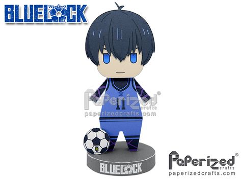 Blue Lock Papercraft, Blue Lock Yoichi Isagi, Paperized Crafts, Paper Cube, Doll Template, Yoichi Isagi, Anime Doll, Papercraft Templates, High School Football