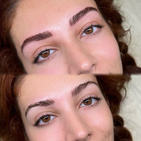 MICROBLADING 💎💎 My beautiful client requested fluffier, yet natural and symmetrical eyebrows. 😍💎 I will create exactly what you’re looking for to complement your beautiful face—of course, only if I’m sure it’s the best choice for you based on my knowledge of permanent makeup. 🙌 As you can see in the picture, the era of dark and unnatural tattoos is over. Now, you can have tattooed eyebrows, lips, and even eyeliner while still maintaining a beautiful and natural look. If you are still afra... Eyebrow Tattoo, Permanent Makeup, Microblading, Eyebrows, Eyeliner, Lips, Good Things, Makeup