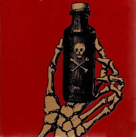 Poison bottle Images Terrifiantes, Pop Art Vintage, Arte Grunge, Arte Inspo, A Skeleton, Skull And Bones, Red Aesthetic, Aesthetic Grunge, Playlist Covers