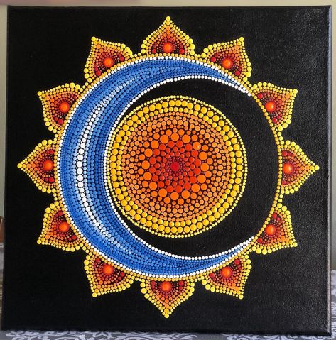 This Acrylic Paintings item by MandalaMagicGifts has 8 favorites from Etsy shoppers. Ships from United States. Listed on 15 Jan, 2023 Meaning Of Mandala, Nature Mandalas, Sun And Moon Mandala, Rock Mandala, Dot Painting Ideas, Ukulele Art, Mandala Sketch, Mask Inspiration, Small Art Studio