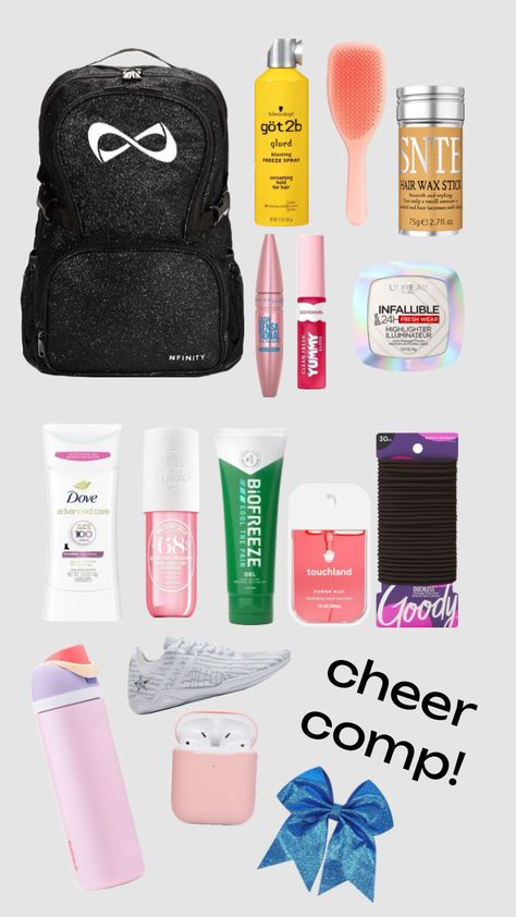 cheer competition bag! Cheer Mom Essentials, Cheer Bag Essentials, Cheer Gift Bags, Cheer Bags, Cheer Practice Outfits, Competition Cheer, Cheer Pom Poms, Cheer Competition, Lilly Pulitzer Outfits