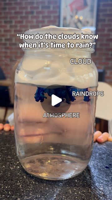 Montessori Child on Instagram: "My 3 year old is really curious about clouds and rain at the moment (since so much of it is bucketing from the sky here in the Adelaide hills!) He asked me how the clouds know when it’s time to rain, since sometimes he sees clouds in the sky on a sunny or dry day. I talked about the way that water droplets in a cloud condense into each other and eventually become too heavy for the cloud to hold, so the cloud releases rain. But who wants just an abstract explanation when you can have a concrete experience?! We used this simple science experiment to symbolise each of those steps. A mesmerising way of watching that process in motion!  All you need is a vase or jug (even a large, tall glass would do!), some shaving cream and food colouring. The water in the vase Cloud Experiments For Kids, Science Weather Activities Preschool, Cloud Activities For Kids, Weather Experiments Preschool, Cloud Activities For Preschool, Weather Experiments For Kids, Rain Cloud Experiment, Montessori Science Experiments, Cloud Crafts