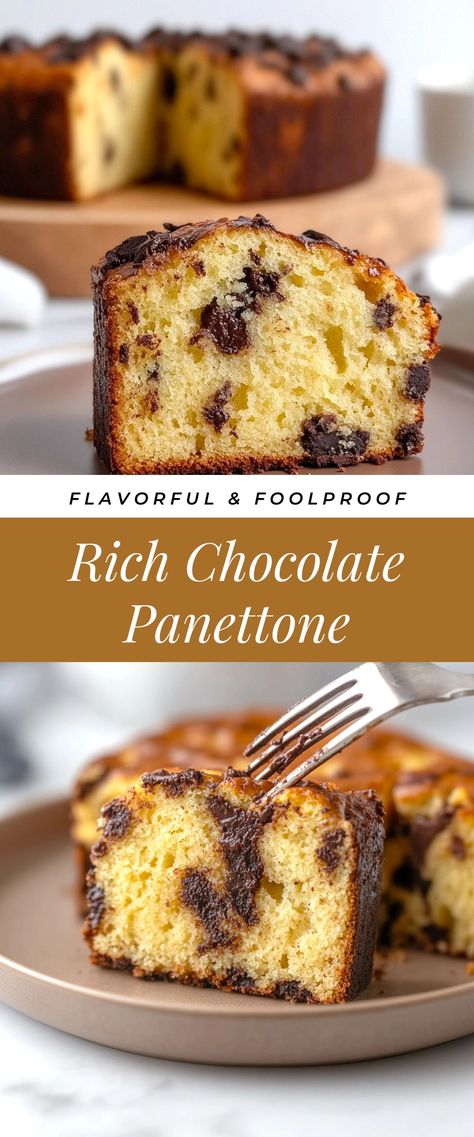 Image for Rich Chocolate Panettone Chocolate Panettone Recipe, Pannetone Recipe Desserts, Panetone Recipe, Panforte Recipe, Chocolate Panettone, Panettone Recipe, Sweet Lover, Holiday Recipes Christmas, Sweet Bread