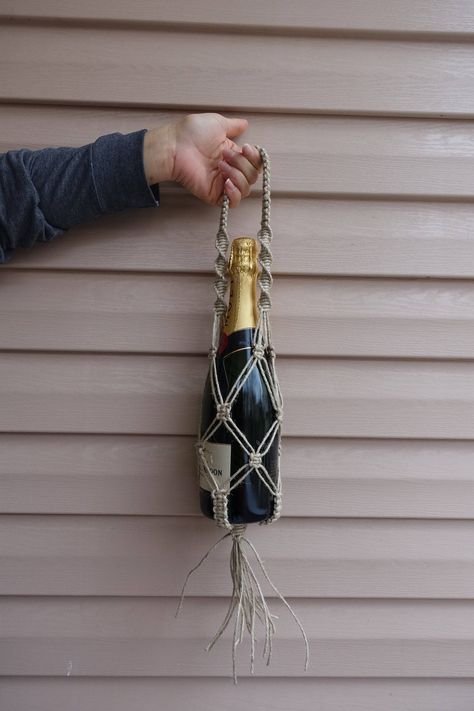 Wine Bottle Gift Bag, Diy Gifts For Men, Wine Bottle Rack, Wine Bottle Gift, Wine Bottle Bag, Wine Bottle Holder, Macrame Bag, Wine Holder, Bottle Gift