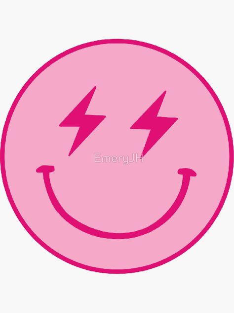 Preppy Pink Smiley Face, Pink Emojis, Preppy Smiley Face, Preppy Background, Circuit Joy, Pink Lighting, Smiley Face Sticker, Pink Smiley Face, Minimal Shirt Design