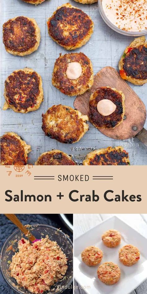 Crab And Salmon Cakes, Smoked Crab Cakes, Salmon Crab Cakes, Salmon And Crab Cakes, Dungeness Crab Cakes Recipe, Dungeness Crab Recipes, Dungeness Crab Cakes, Crab Cakes Recipe, Salmon Cakes Recipe