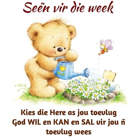 Cute Good Morning Images, Enough Sleep, Afrikaans Quotes, Good Night Blessings, Good Day Quotes, Bear Pictures, Cute Good Morning, Sleep Well, Applique Patterns