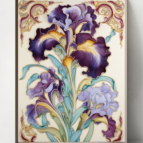 Iris Kitchen painting, Iris art, Painting for the kitchen, Purple Iris, Tile design, Embroidery design When payment is complete you will receive you will receive 3 HIGH-RESOLUTION FILE, 7424x9856 pixels.  The image is 3:4 ratio.(3x4, 6x8, 9x12, 12x16, 15x20) ✨Watermark/logo will not appear on the files you receive✨ The listing is for a digital file, no physical product is shipped. Kitchen Purple, Sculpture Art Projects, Kitchen Painting, Iris Art, Draw Flowers, Watermark Logo, Purple Iris, Design Embroidery, Tile Design