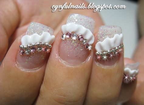 Ruffle 2012 Nails, Kiss Makeup, Beautiful Doors, Too Cool For School, Creative Outlet, Clear Crystal, Pretty Nails, Nail Ideas, Cute Nails