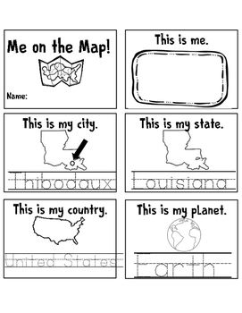 Where I Live Kindergarten Activities, Mapping Activities For Kindergarten, Me On The Map Kindergarten, Me On The Map Free Printable, Maps For Kindergarten, Map Activities For Preschool, Maps Kindergarten, Me On The Map Activities, Me On A Map