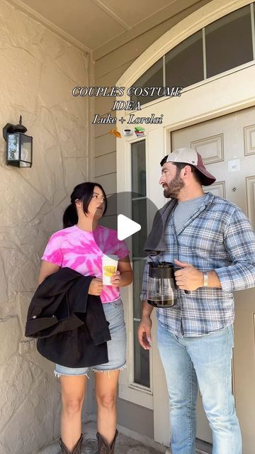 Nikki on Instagram: "When your husband finally gives into your Gilmore Girls obsession 🍂☕️😂 

Such an easy Halloween costume & there’s a good chance you already have most of it! 

What are you dressing up as this year?

#halloweencostume #diyhalloweencostume #couplescostume #gilmoregirls #lukeandlorelai #lorelaigilmore #jumbocoffee" Lorili Gilmore, Luke And Lorelai, Easy Halloween Costume, Gilmore Girl, Diy Halloween Costume, Lorelai Gilmore, Easy Halloween Costumes, Dressing Up, Couples Costumes