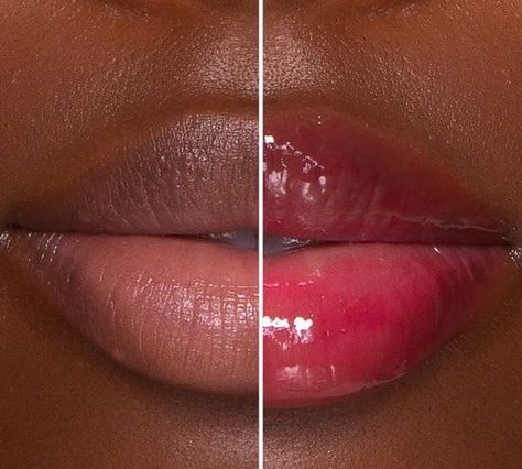 Cherry Lipgloss, Lipgloss Swatches, Red Lip Gloss, Cherry Lips, Lip Gloss Collection, Brown Skin Makeup, Lip Gloss Colors, Lip Combo, Pink Aura