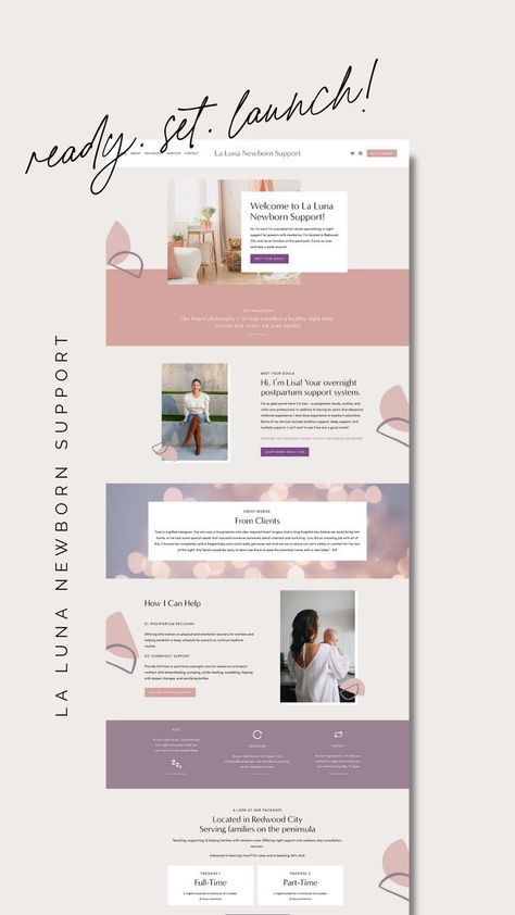 Doula Design Co. creates beautiful, user-friendly websites for birth & postpartum #Logos #Business_Website_Layout #Homepage_Web #Content_Photos Girly Website Design, Business Website Layout, Doula Website, Homepage Web, Medical Websites, Content Photos, Doula Care, Doula Business, Newsletter Inspiration