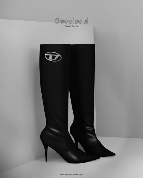 DIESEL Boots | Patreon Sims 4 Cc Givenchy, Female Shoes Sims 4, Diesel Sims 4 Cc, Sims 4 Designer Shoes, Sims Designer Cc, Boots Cc Sims 4, Sims 4 Prada Cc, Sims 4 Cc Shoes Boots, Sims 4 Cc Diesel