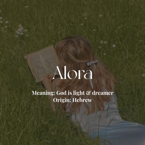 #aesthetic #girlname #hebrew #alora Aster Name Meaning, Alora Name Meaning, Alora Aesthetic, Hebrew Girl Names And Meanings, Alora Name, Hebrew Girl Names, Mystical Names, Meaningful Baby Names