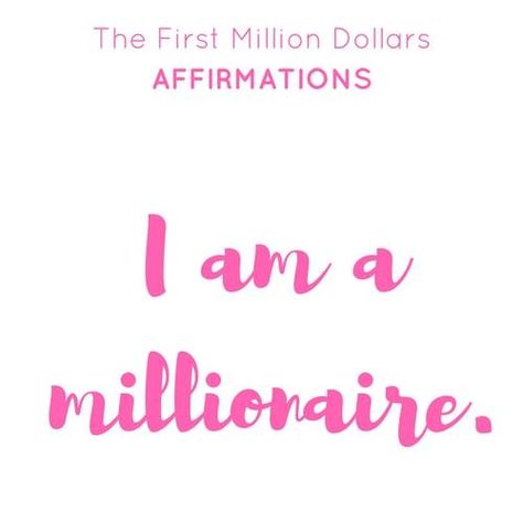 Affirmations help you to be positive and focus on your first million dollars. What is your affirmation? 6 Million Dollars, 1 Million Dollars Aesthetic, Wealth Vision Board, Success Board, Affirmations Success, Vision 2023, First Million, How The Universe Works, Travel Humor Quotes