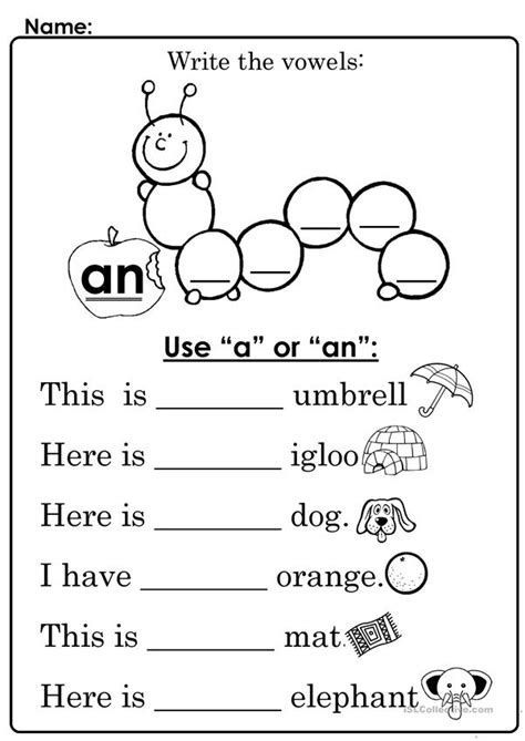 A And An Worksheets, Articles Worksheet, Articles For Kids, Kids Worksheet, Reading Comprehension For Kids, Kindergarten Phonics Worksheets, English Worksheets For Kindergarten, English Learning Books, Grammar For Kids