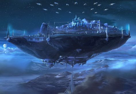 You're a breed of species that has existed on Remnant longer than the… #fanfiction Fanfiction #amreading #books #wattpad Matte Paintings, Heroes United, Rwby Volume, Sci Fi Spaceships, Sci Fi City, Floating City, Fantasy City, Fantasy Castle, Star Wars Fan Art