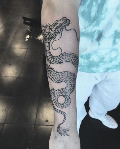 Dragon Tattoo Wrapped Around Forearm, Around Forearm Tattoo, Dragon Tattoo Wrapped Around Arm, Wrap Around Wrist Tattoos, Dragon Tattoo Arm, Around Arm Tattoo, Wrap Around Tattoo, Dragon Tattoos For Men, Dragon Tattoo Art