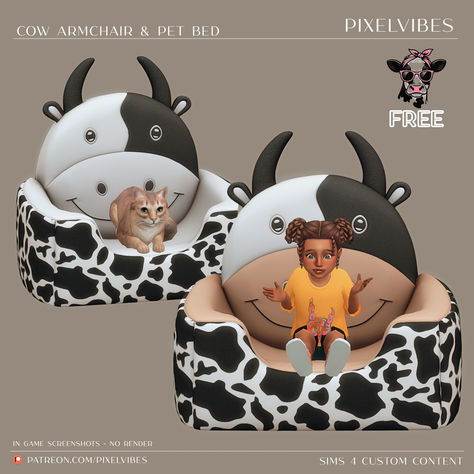 Sims 4 Cow Cc, Sims 4 Pet Cc Furniture, Fifth Element Costume, Lotes The Sims 4, Pet Beds Cat, The Sims 4 Skin, Free Sims 4, Tumblr Sims 4, Sims 4 Toddler