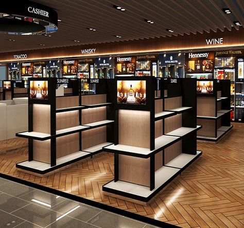 gondola display racks and system, gondola floor displays Racks Design Display, Display Rack Design Retail Stores, Floor Display Design, Gondola Design, Retail Display Design, Interior Shop Display, Wine Store Design, Store Shelving, Wine Shop Interior