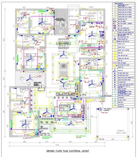 Electric Drawing Plan, Interior Electrical Layout, Electric Plan Layout, Electrical Layout Plan Home, Electrical Plan Symbols, Electrical Layout Plan, Electrical Drawing, Learn Autocad, Plumbing Layout