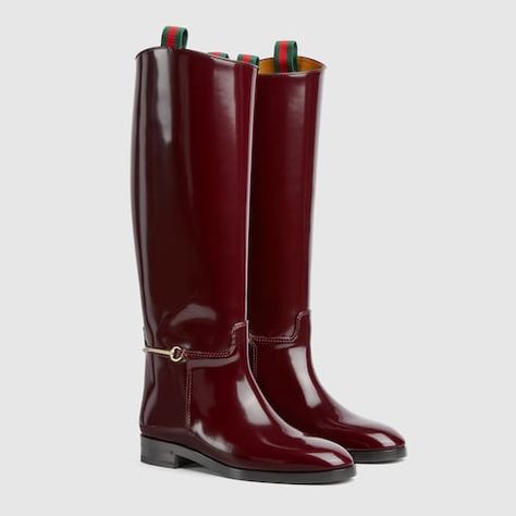 Gucci Women's slim Horsebit boot Rich Equestrian, Dream Wishlist, Gucci Boots, Preppy Shoes, Cute Nike Shoes, Red Boots, Cute Nikes, Classic Silhouette, Knee High Boots